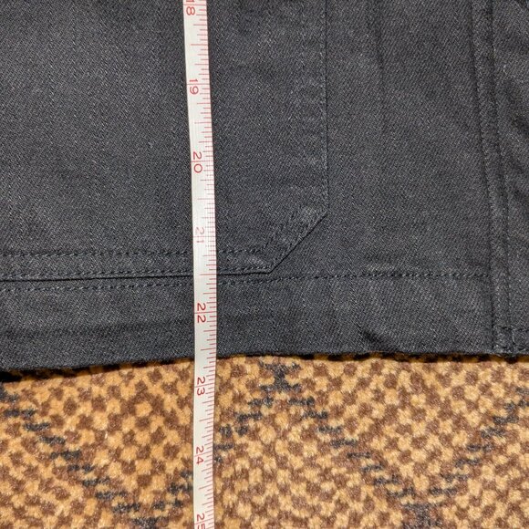 Ralph Lauren Jeans Black Canvas Military Jacket Womens Large Gold Toggle Utility - Picture 11 of 12